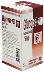 GLUCOSA Glucosamine 750mg. กลูโคซา กูลโคซามีน 60เม็ด 